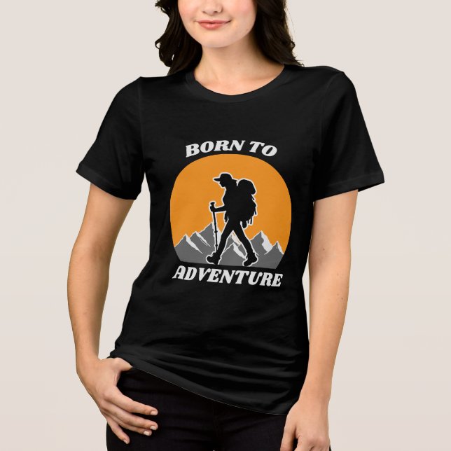 Geboren zu Adventure - Travel & Wilderness Tri-Blend Shirt (Vorderseite)