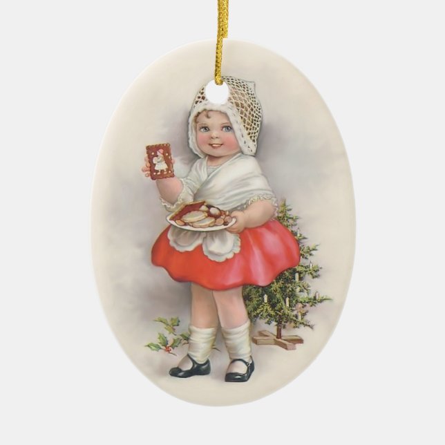Geboren zu backen - kein Text Keramikornament (Vorne)