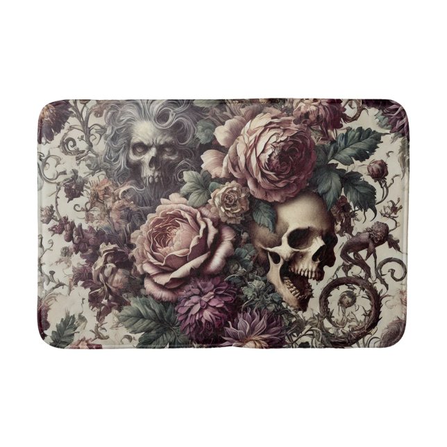 Geboren zu blühen - Gotisch Viktorianisch Badematte (Vorderseite)
