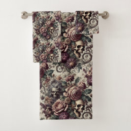 Geboren zu blühen - Gotisch Viktorianisch Badhandtuch Set