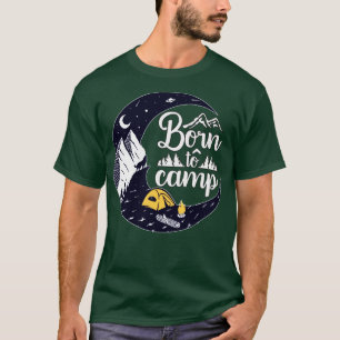 Geboren zu Camp Mountains Wolf Moon T-Shirt