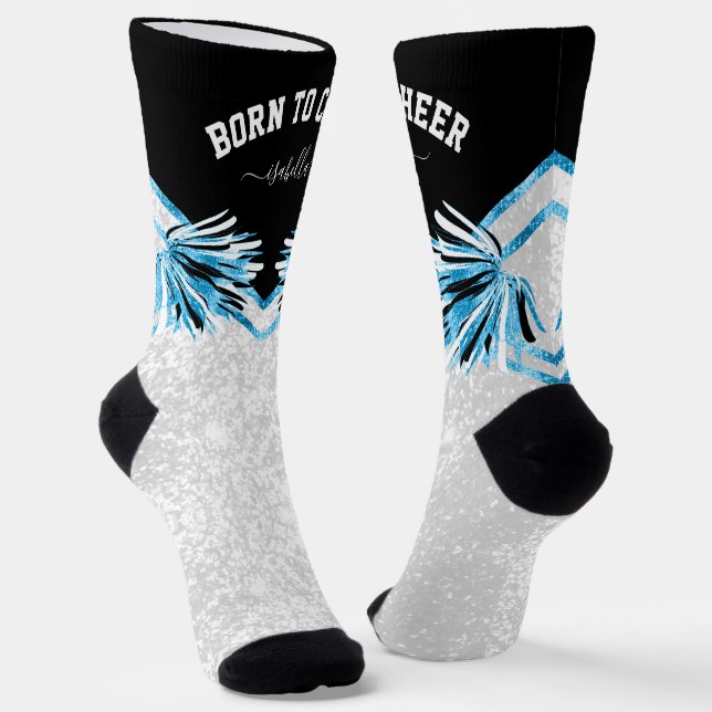 Geboren zu Chef / Tanz - Baby Blue Socks Socken (Gewinkelt)