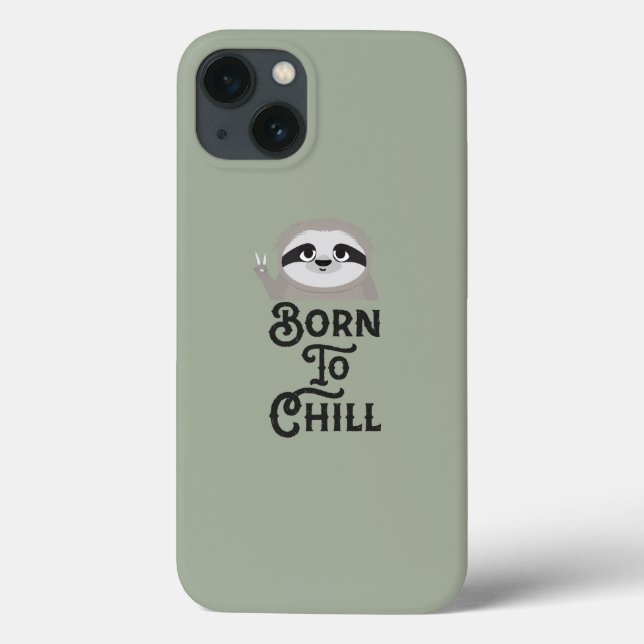Geboren zu Chill Sloth Funny Case-Mate iPhone Hülle (Rückseite)