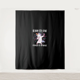 Geboren zu Dab gezwungen zu Sparkle Funny Dabbing  Wandteppich