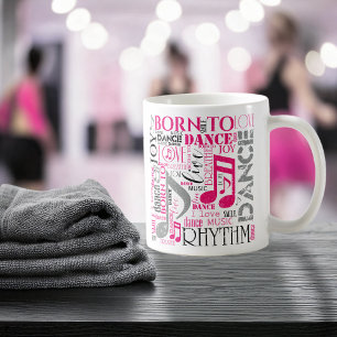 Geboren zu Dance Pink Gray ID277 Kaffeetasse