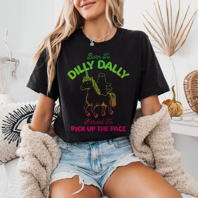 Geboren zu Dilly Dally Gradient Ghost Riding Unico T-Shirt (Von Creator hochgeladen)