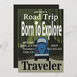 Geboren zu entdecken Reisen Einladung