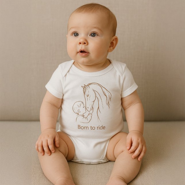 "Geboren zu fahren" Baby Horse Bodysuit | Reittier Baby Strampler (Von Creator hochgeladen)