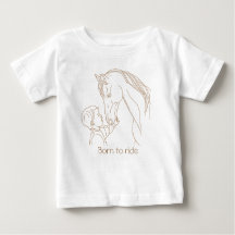 "Geboren zu fahren" Baby Horse T - Shirt | Reittie