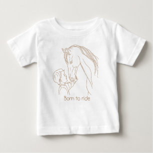 "Geboren zu fahren" Baby Horse T - Shirt Reittie