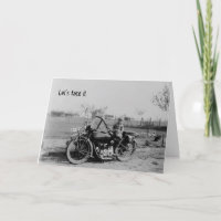 Geboren zu fahren Vintage Motorrad Geburtstagskart