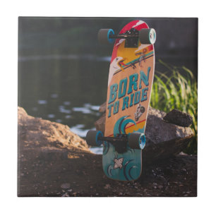 Geboren zu fahrende Skateboard Fliese