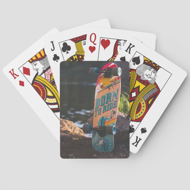 Geboren zu fahrende Skateboard Spielkarten (Rückseite)