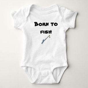 Geboren zu fischen! baby strampler