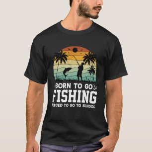 Geboren zu fischen Bass Fisch Fischer Boys Kinder T-Shirt