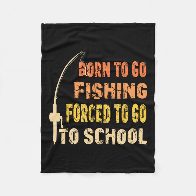 Geboren zu fischen Funny Fisherman Kleidung Fleecedecke (Vorderseite)