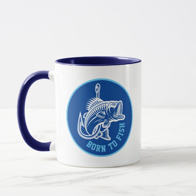 Geboren zu fischen tasse (Links)