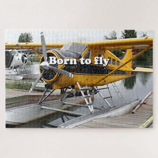 Geboren zu fliegen: Biberfloat-Flugzeug Puzzle (Horizontal)