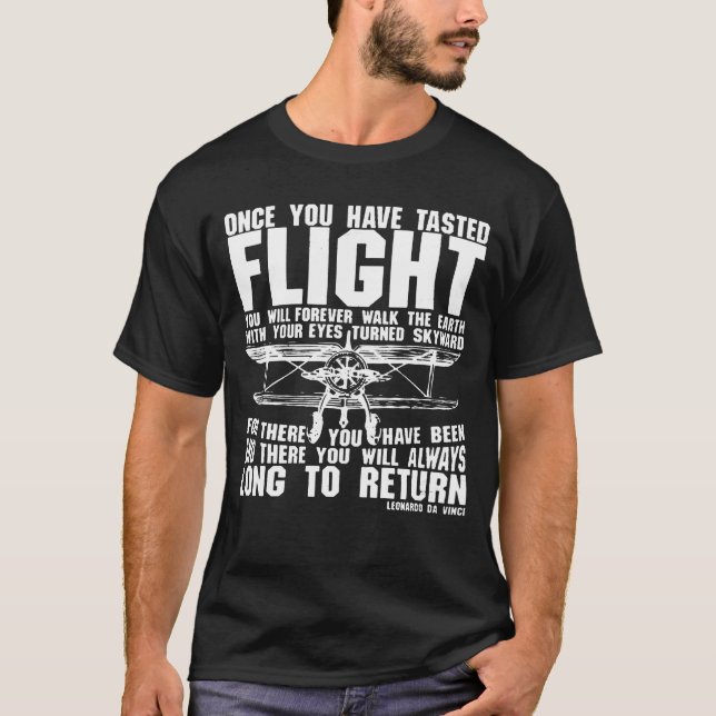 GEBOREN ZU FLIEGEN T-Shirt (Vorderseite)