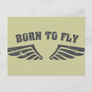 Geboren zu Flügen Postkarte