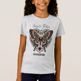 Geboren zu Flutter Boho Gray T - Shirt