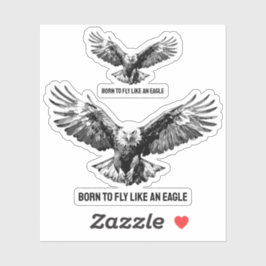 Geboren zu Fly Bald Adler Custom Cut Vinyl Sticker
