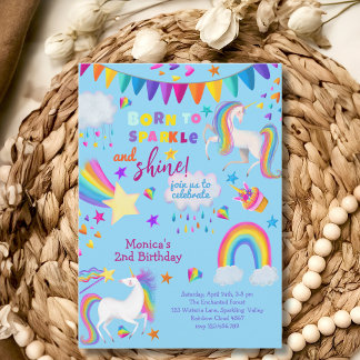 Geboren zu funkeln und zu glänzen Zaubergeburtstag Einladung