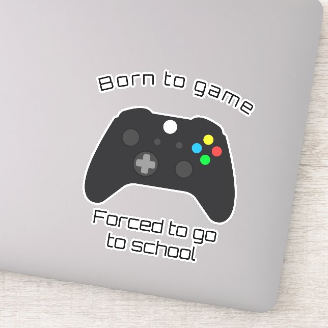 Geboren zu Game Decal mit XBox Controller Aufkleber (Detail)