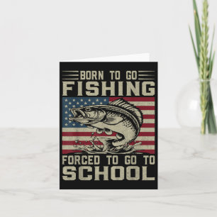 Geboren zu gehen Fisch gezwungen, zur Fischschule Karte