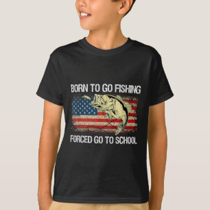 Geboren zu gehen Fischen gezwungen, um zur Schule T-Shirt