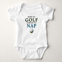 Geboren zu Golf Zwangs zum Nickerchen Funny Golf Baby Strampler