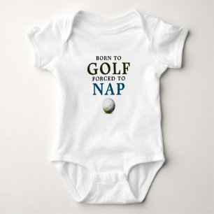 Geboren zu Golf Zwangs zum Nickerchen Funny Golf Baby Strampler