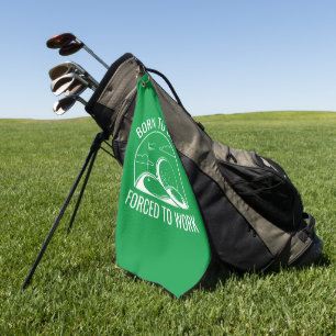 Geboren zu Golf zwangsweise zum Arbeiten Golfhandtuch