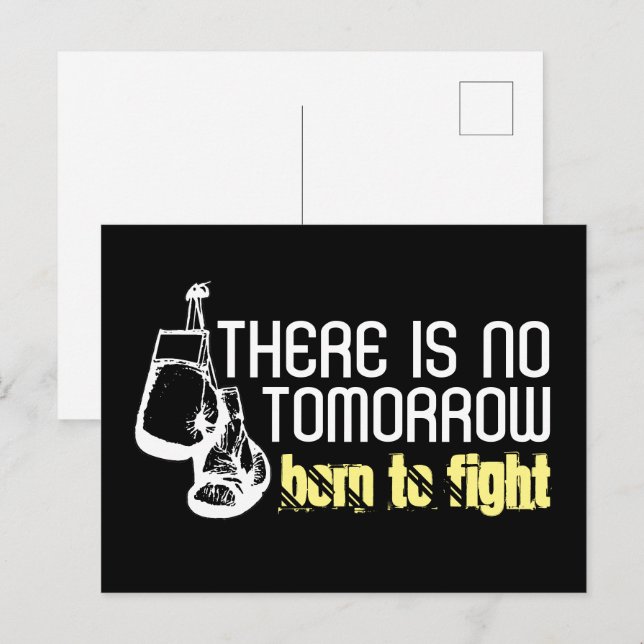 Geboren zu kämpfen Boxhandschuhe Postkarte (Vorne/Hinten)