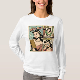 Geboren zu lesen Shirt buchen Comic Book Retro T