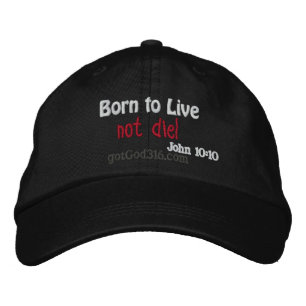 Geboren zu Live nicht Die! gotGod316.com Bestickte Kappe