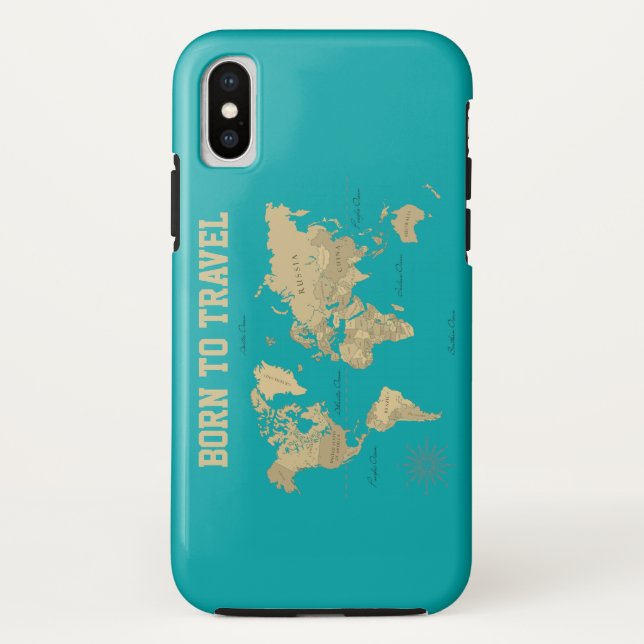 Geboren zu reisen Case-Mate iPhone hülle (Rückseite)