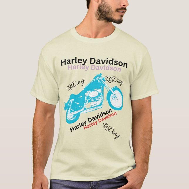 Geboren zu Ride - Harley davidson Lover, Geburtsta T-Shirt (Vorderseite)