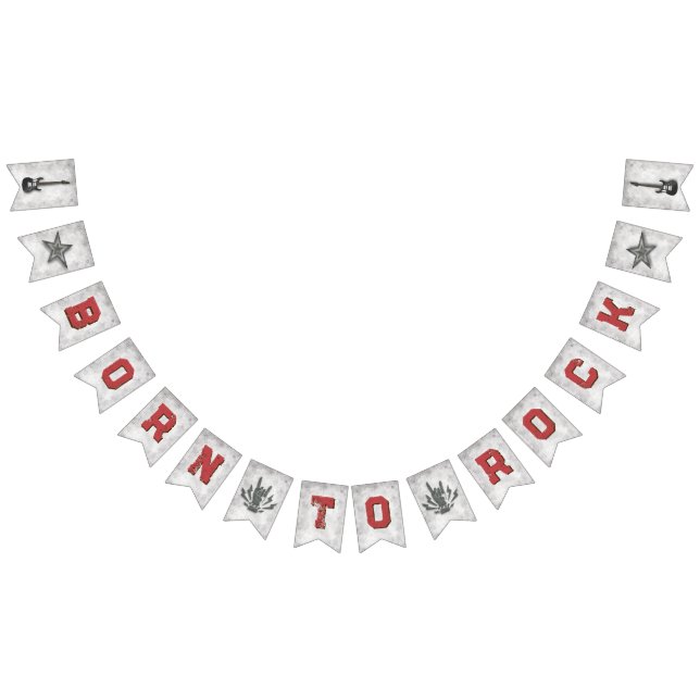 Geboren zu Rock - Baby Shower Banner (Alle)