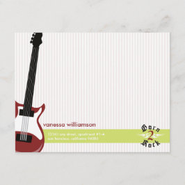 Geboren zu Rock! Benutzerdefinierte flache Mitteil Mitteilungskarte