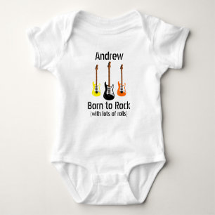 Geboren zu Rock mit vielen Rolls Baby Bodysuit Baby Strampler