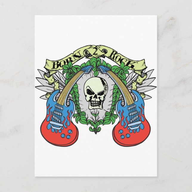 Geboren zu Rock Postkarte (Vorderseite)