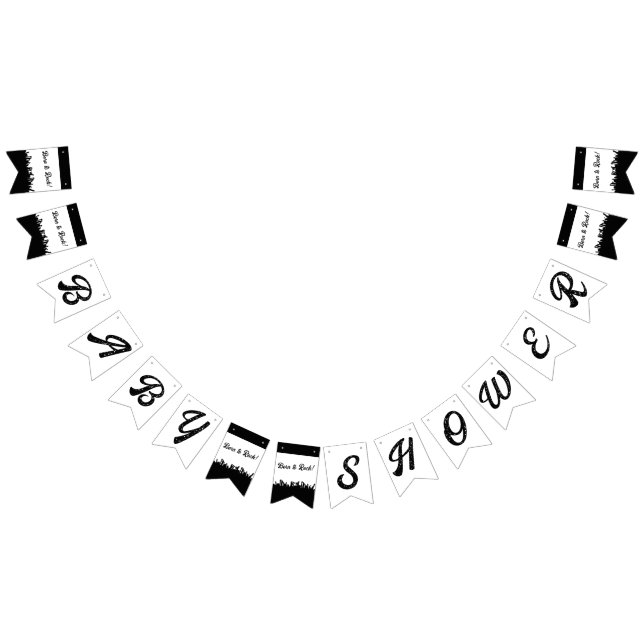 Geboren zu Rock! Rock'n'Roll Concert Baby Dusche Wimpelkette (Alle)