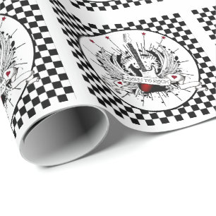 Geboren zu Rock & Roll Guitar Rocker Musician Gift Geschenkpapier