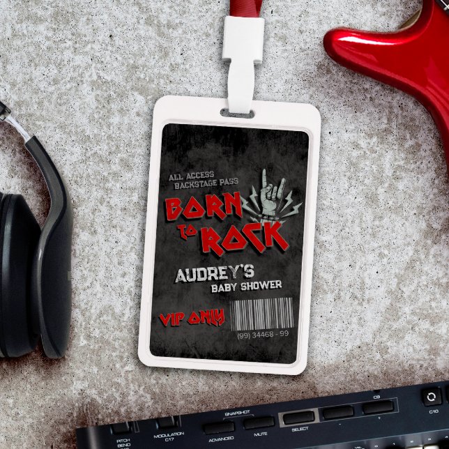 Geboren zu Rock - VIP Zugang Ausweis (Born to Rock - All Access Backstage Pass)