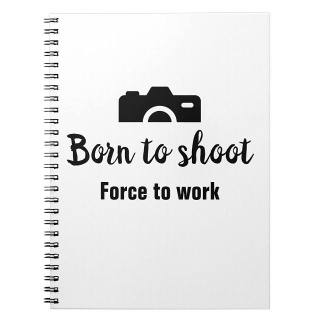 Geboren zu schießen, zu arbeiten notizblock (Vorderseite)