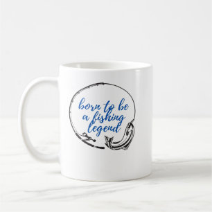 Geboren zu sein, ein Fishing Legend, cooles Gesche Kaffeetasse