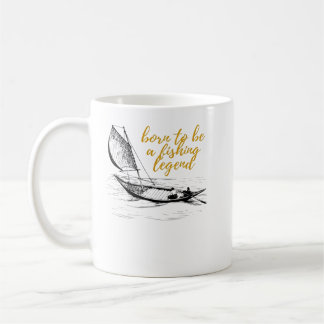 Geboren zu sein, ein Fishing Legend, cooles Gesche Kaffeetasse