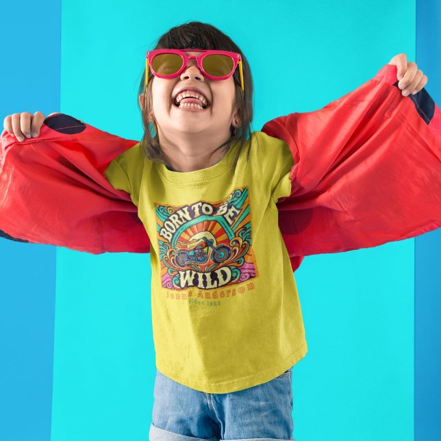 Geboren zu sein Retro Biker T-Shirt (Von Creator hochgeladen)