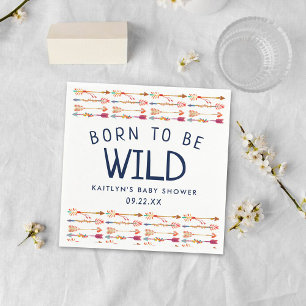 Geboren zu sein, wilde Stamm Boho Pfeile Baby Dusc Serviette